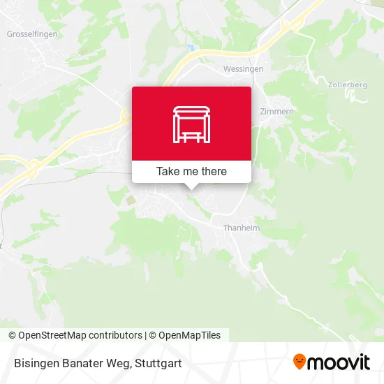 Карта Bisingen Banater Weg
