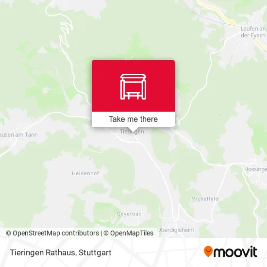 Карта Tieringen Rathaus
