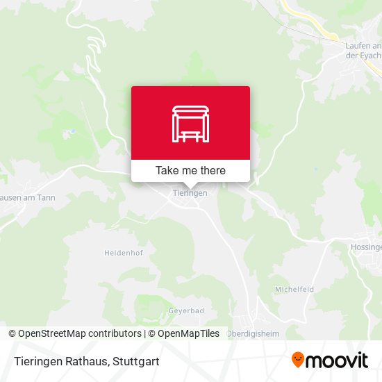 Карта Tieringen Rathaus