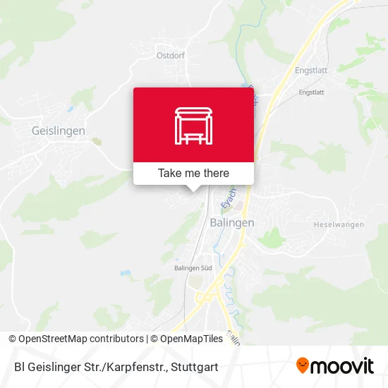 Карта Bl Geislinger Str./Karpfenstr.