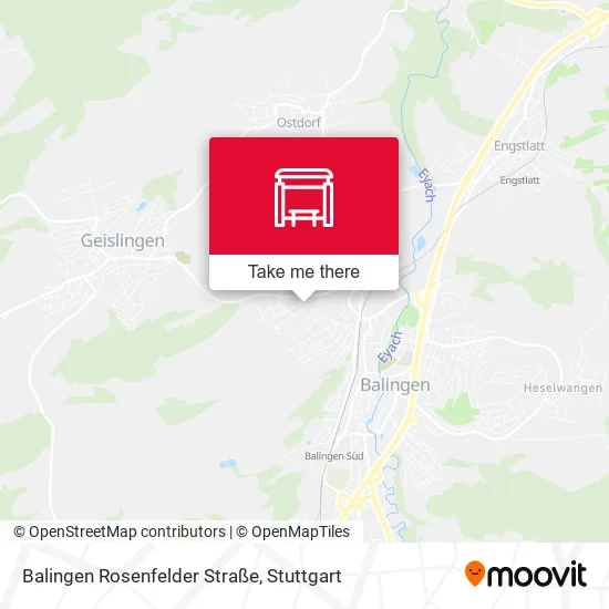 Карта Balingen Rosenfelder Straße