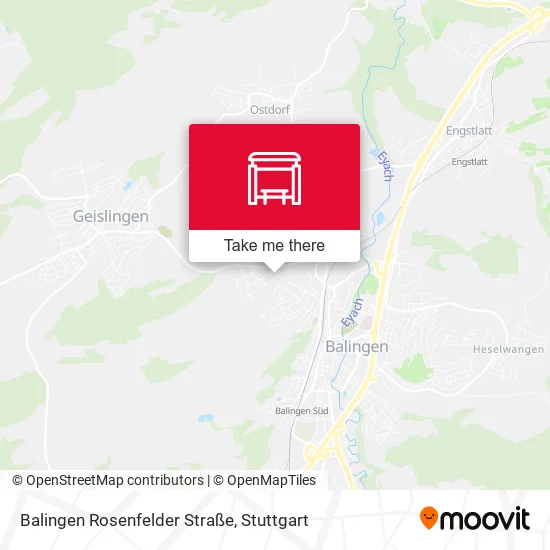 Карта Balingen Rosenfelder Straße