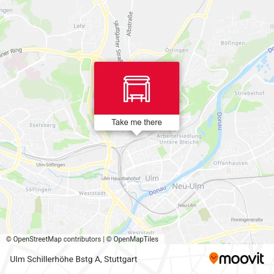 Карта Ulm Schillerhöhe Bstg A