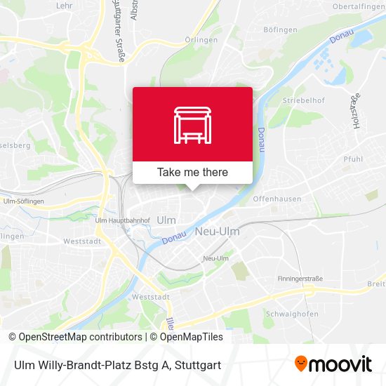 Карта Ulm Willy-Brandt-Platz Bstg A