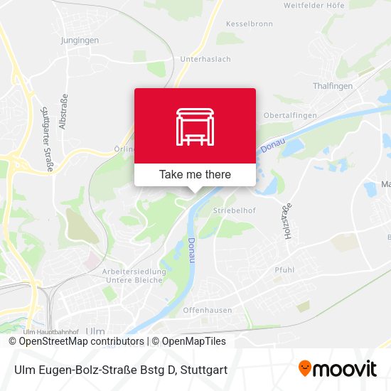 Ulm Eugen-Bolz-Straße Bstg D map