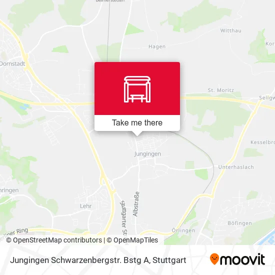Карта Jungingen Schwarzenbergstr. Bstg A