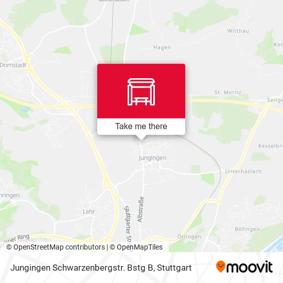 Карта Jungingen Schwarzenbergstr. Bstg B