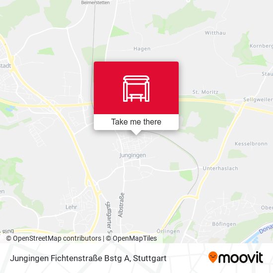 Jungingen Fichtenstraße Bstg A map