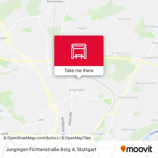 Карта Jungingen Fichtenstraße Bstg A