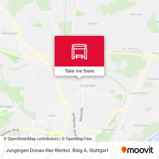 Jungingen Donau-Iller-Werkst. Bstg A map