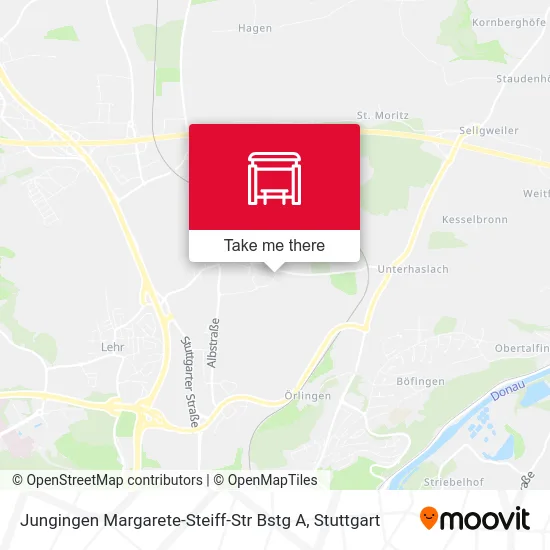 Карта Jungingen Margarete-Steiff-Str Bstg A