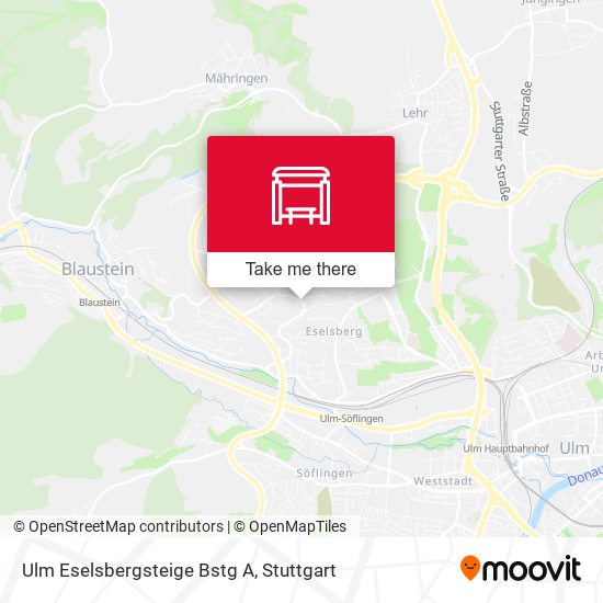 Ulm Eselsbergsteige Bstg A map