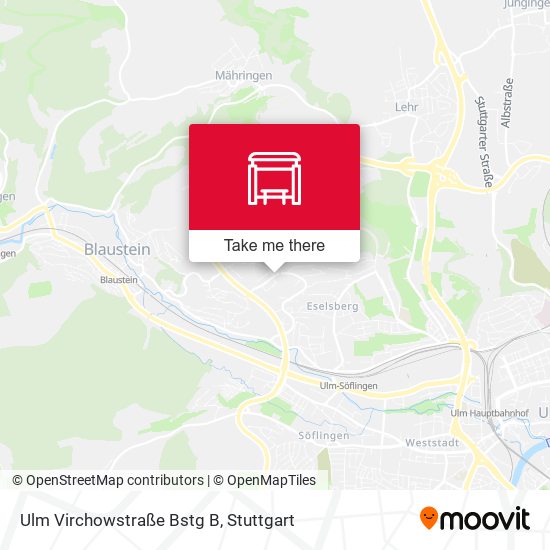 Ulm Virchowstraße Bstg B map