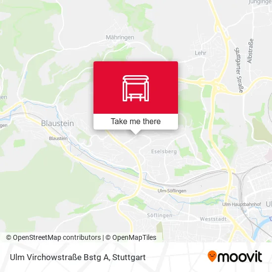 Карта Ulm Virchowstraße Bstg A