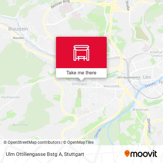 Карта Ulm Ottiliengasse Bstg A