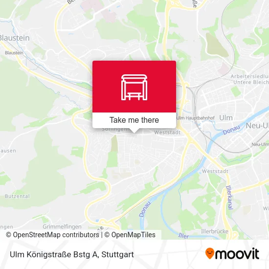 Карта Ulm Königstraße Bstg A