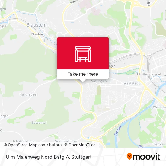 Карта Ulm Maienweg Nord Bstg A