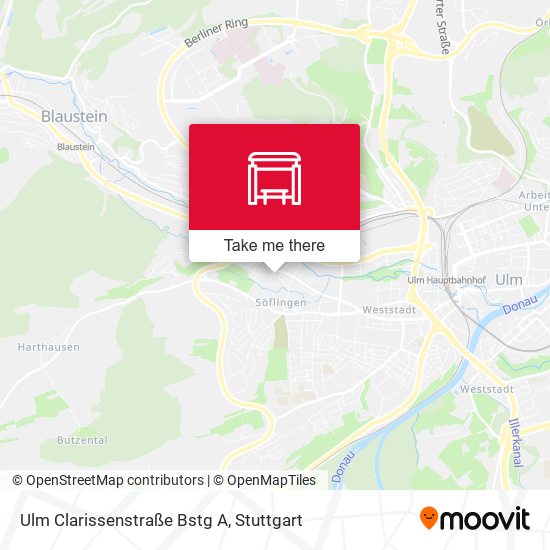 Карта Ulm Clarissenstraße Bstg A