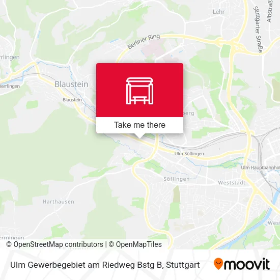 Карта Ulm Gewerbegebiet am Riedweg Bstg B