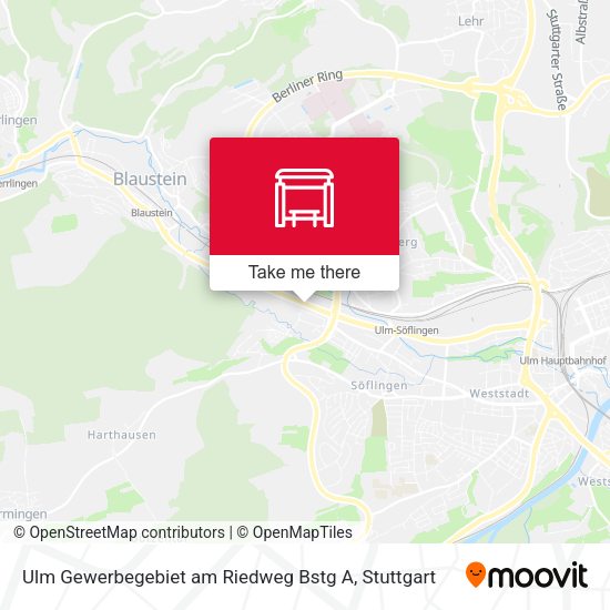 Ulm Gewerbegebiet am Riedweg Bstg A map