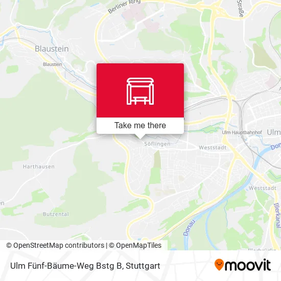 Карта Ulm Fünf-Bäume-Weg Bstg B