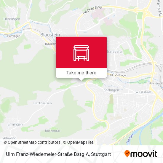 Ulm Franz-Wiedemeier-Straße Bstg A map