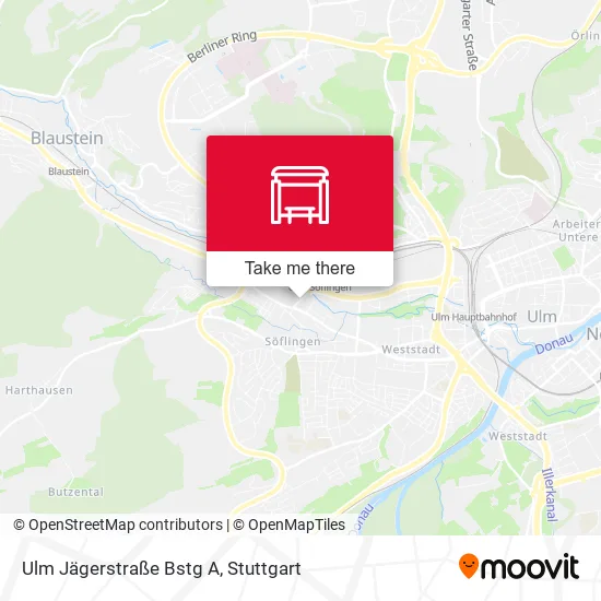 Карта Ulm Jägerstraße Bstg A