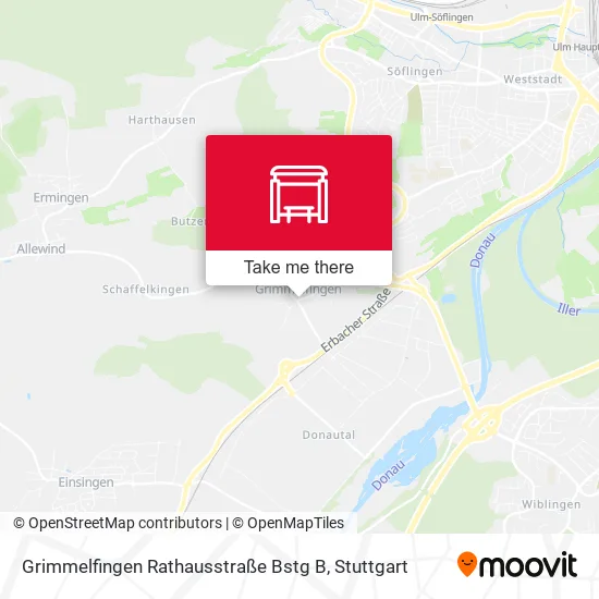 Карта Grimmelfingen Rathausstraße Bstg B