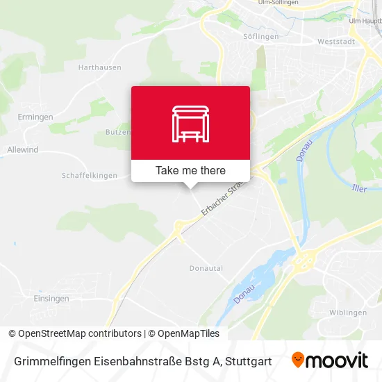 Карта Grimmelfingen Eisenbahnstraße Bstg A