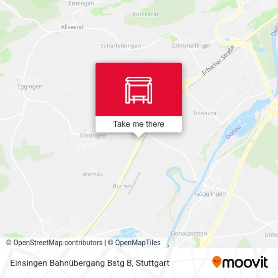 Карта Einsingen Bahnübergang Bstg B