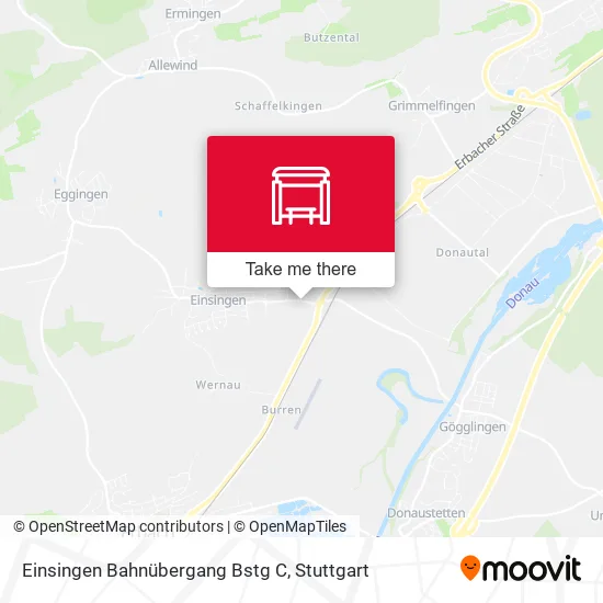 Карта Einsingen Bahnübergang Bstg C