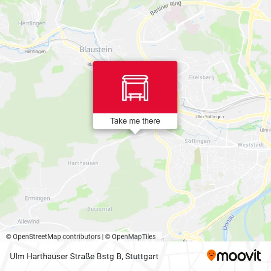 Ulm Harthauser Straße Bstg B map