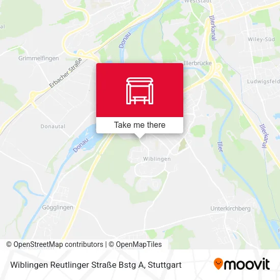 Карта Wiblingen Reutlinger Straße Bstg A