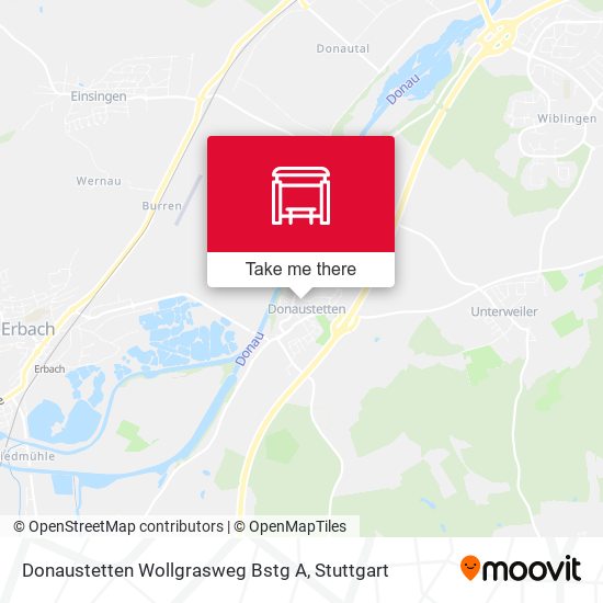 Donaustetten Wollgrasweg Bstg A map