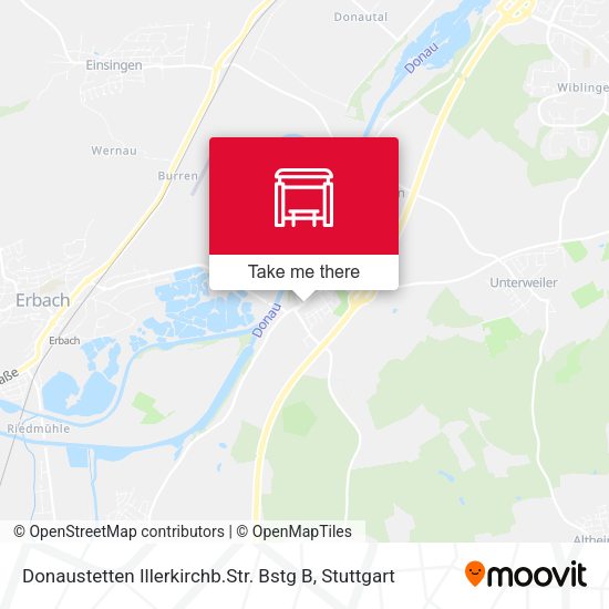 Donaustetten Illerkirchb.Str. Bstg B map