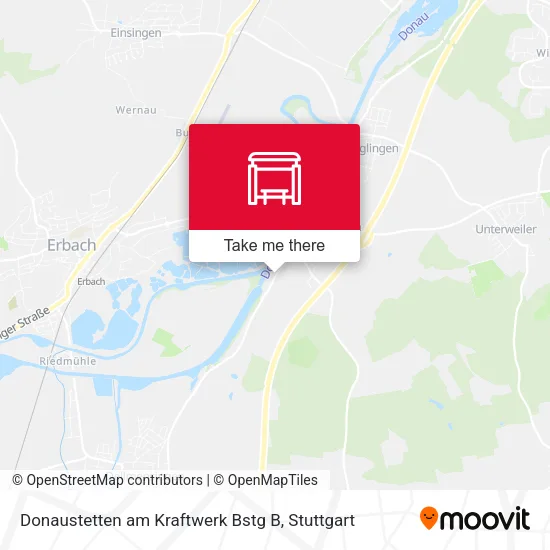 Карта Donaustetten am Kraftwerk Bstg B