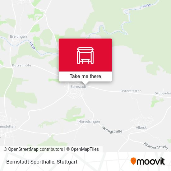 Bernstadt Sporthalle map
