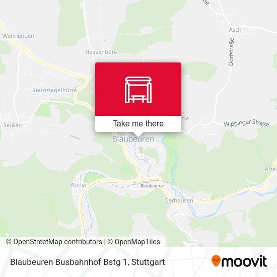 Blaubeuren Busbahnhof Bstg 1 map
