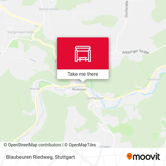 Карта Blaubeuren Riedweg