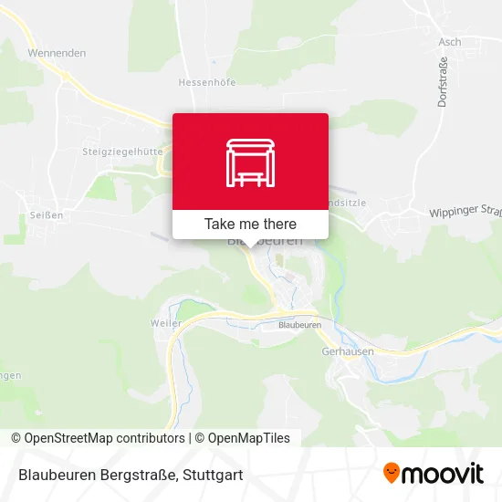 Карта Blaubeuren Bergstraße