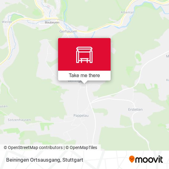 Beiningen Ortsausgang map
