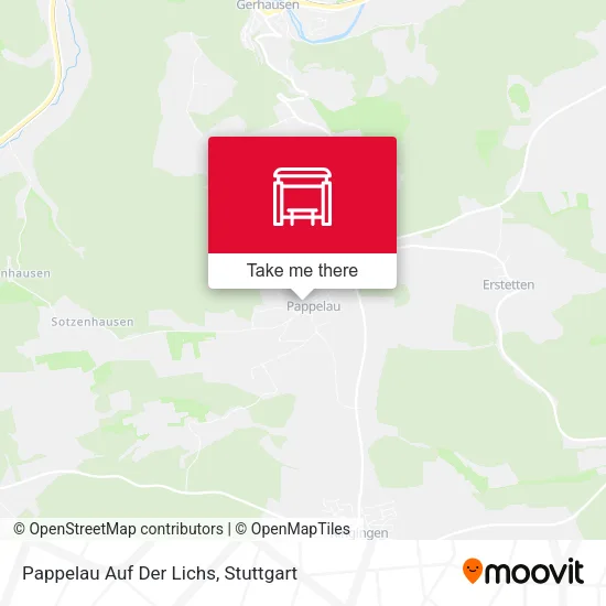 Карта Pappelau Auf Der Lichs