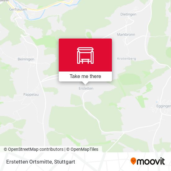 Карта Erstetten Ortsmitte