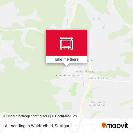 Карта Allmendingen Waldfreibad