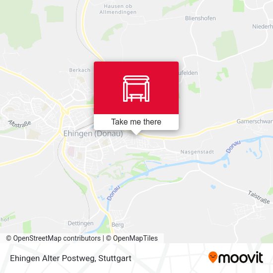 Ehingen Alter Postweg map