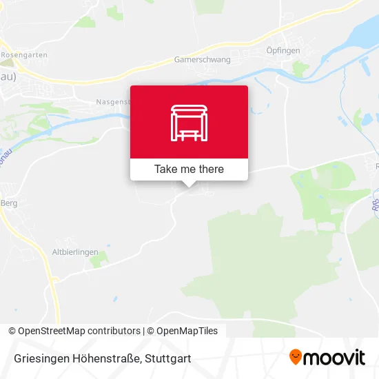 Карта Griesingen Höhenstraße