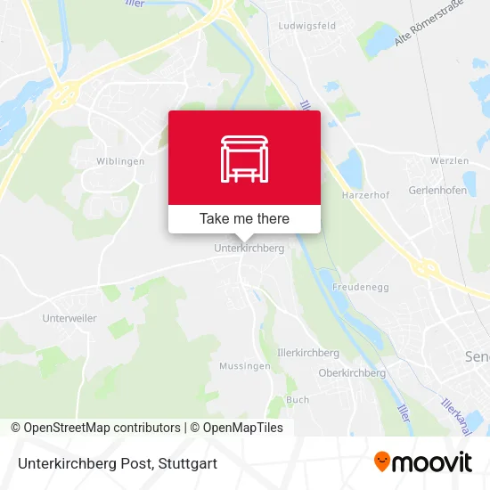 Карта Unterkirchberg Post