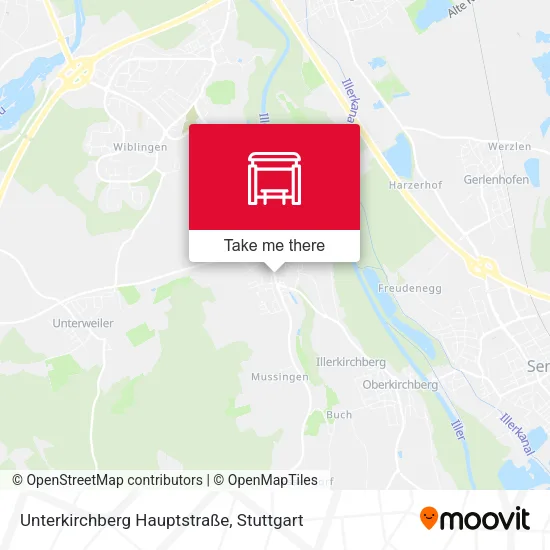 Карта Unterkirchberg Hauptstraße