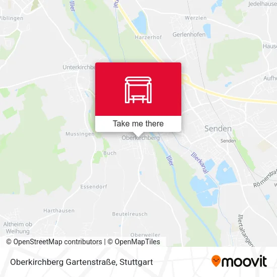 Карта Oberkirchberg Gartenstraße