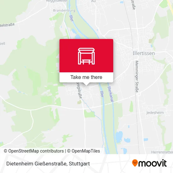 Карта Dietenheim Gießenstraße